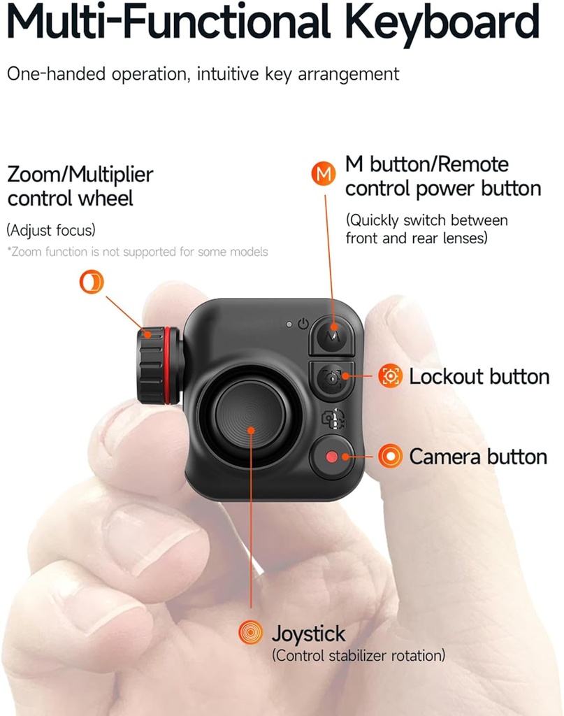 TOKQI 3-Axis Phone Gimbal Stabilizer for iPhone and Android with Magnetic Fill Light