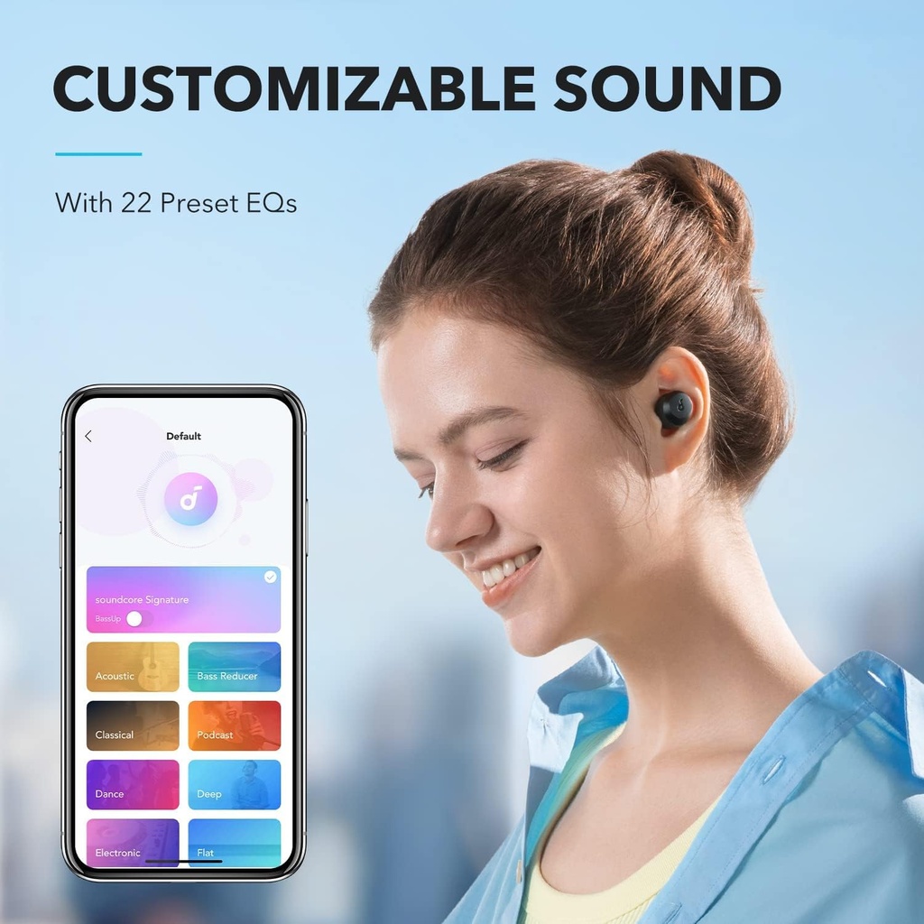SOUNDCORE A20i TRUE WIRELESS EARBUDS BY ANKER CUSTOMIZED SOUND BLACK