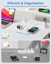 FOLDABLE Magnetic Wireless for iPhone Charging Station: Foldable Portable Charger for iPhone 16-12 Pro Max & Apple Watch & AirPods C940 