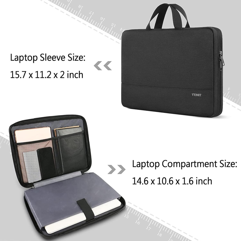 Ytonet Laptop Case 15.6 Inch, Water Resistant Laptop Bag Sleeve 