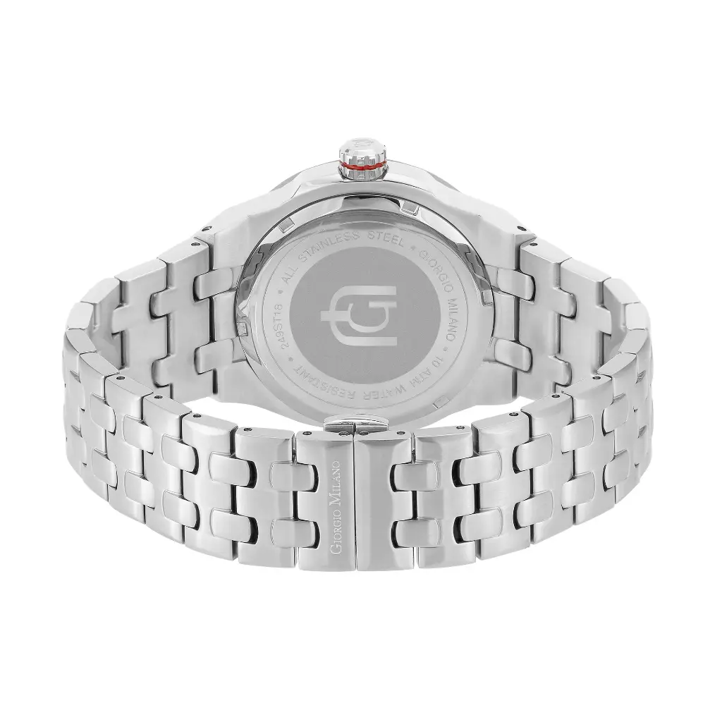 Giorgio Milano round stainless steel ,green dial and date movt LUCIS 249ST18