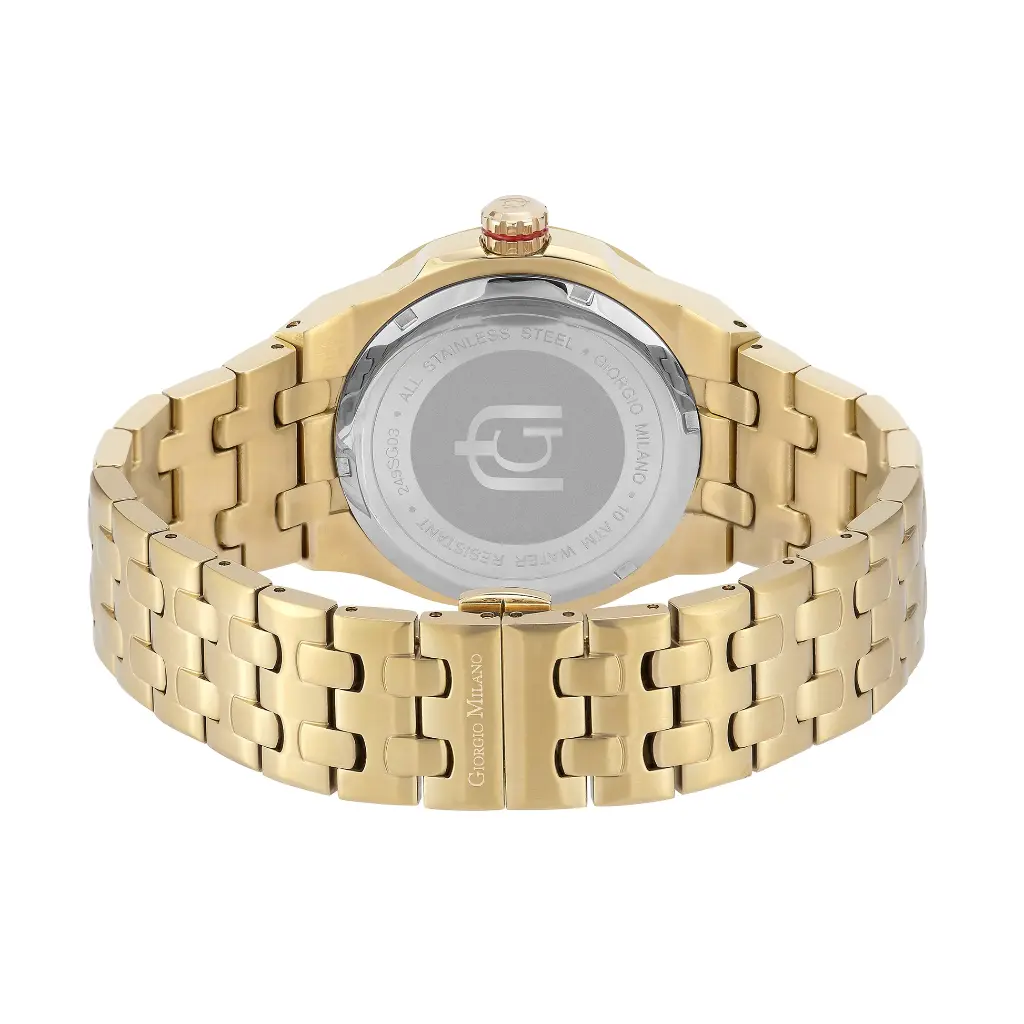 Giorgio Milano round stainless steel ,green dial and date movt LUCIS 249SG03