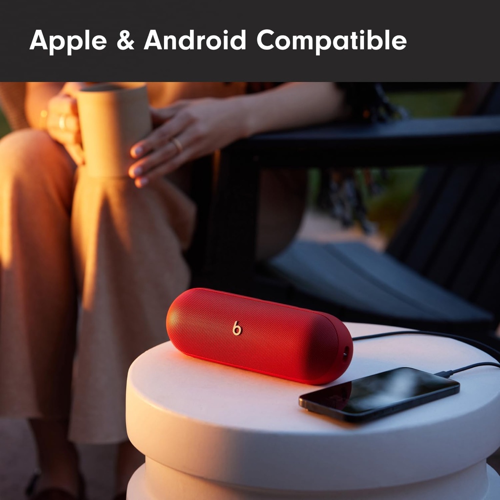 Beats Pill Portable Bluetooth Speaker Water Resistant Statement Red