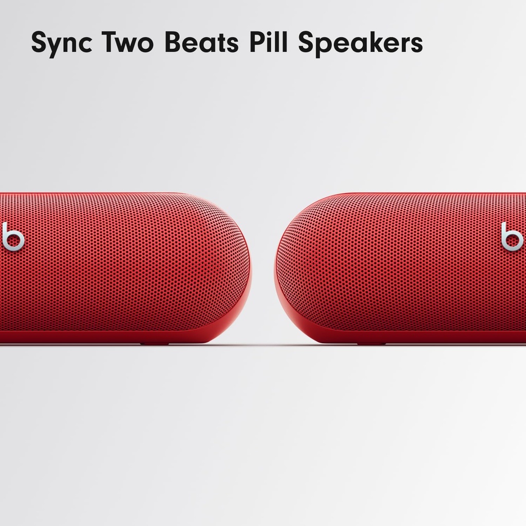 Beats Pill Portable Bluetooth Speaker Water Resistant Statement Red
