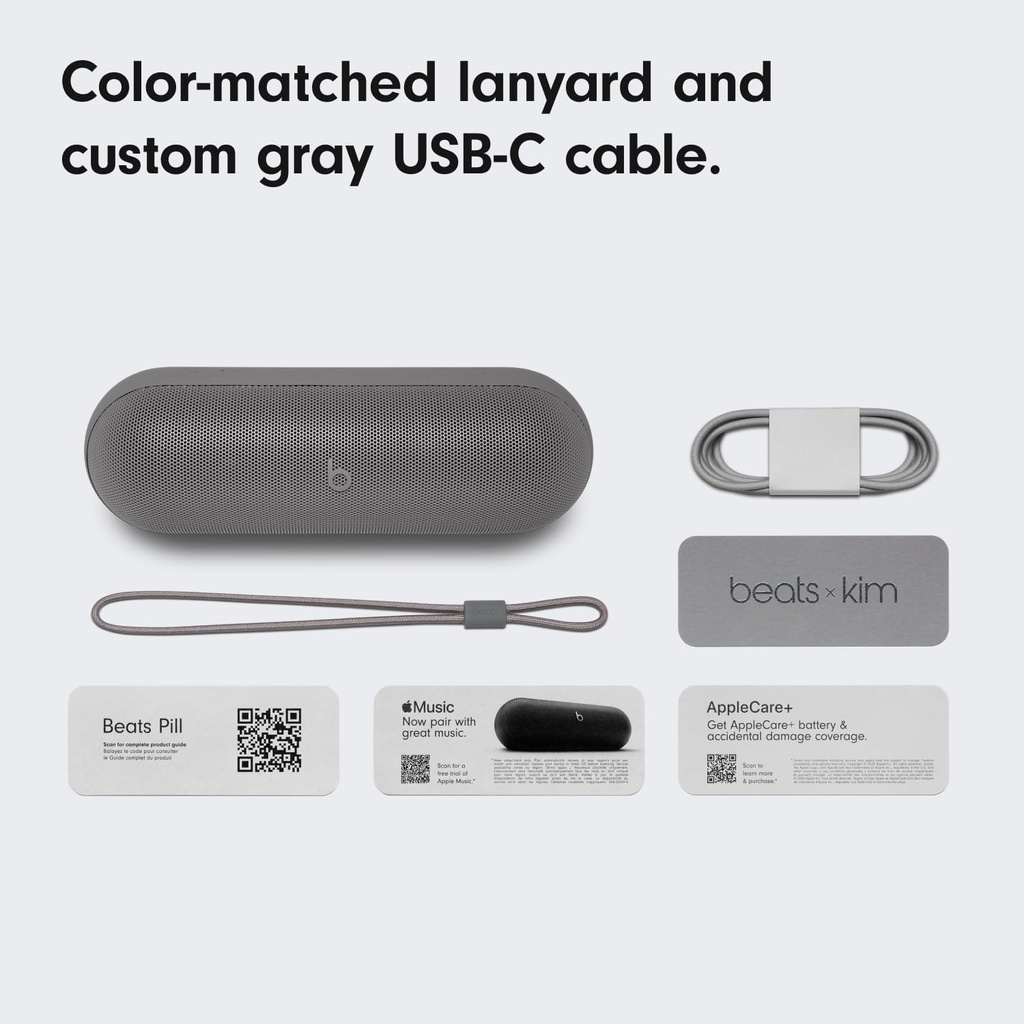 Beats Pill x Kim Kardashian Portable Bluetooth Speaker Water Resistant Dark Gray