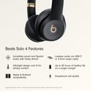 Beats Solo 4 Wireless Bluetooth On-Ear Headphones  Black & Gold 