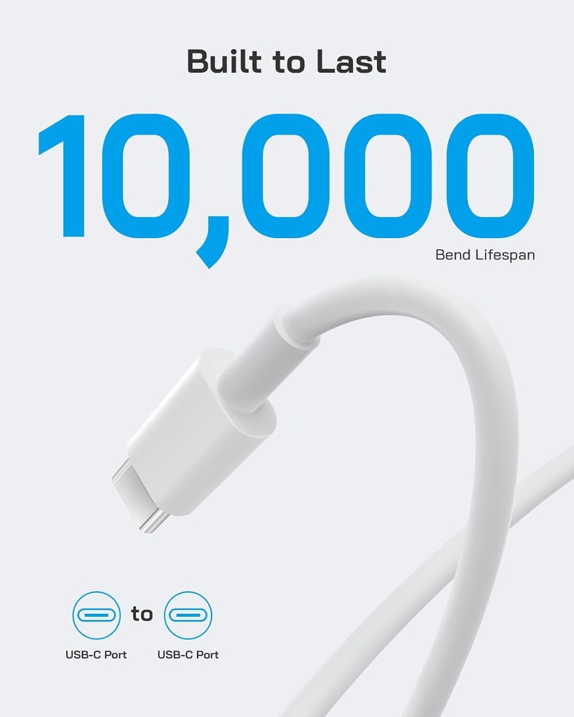 AISNI for i Phone 17 16 15 Charger 20W Fast Charging, 3 Pack USB C Charger , 6 FT Type C Cable for Pro Max i Pad-White