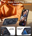 Temdan Magnetic Compatible with iPhone 15 Pro Max Case, [Built-in Invisible Kickstand]