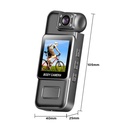 HD 4K Body Cam With 180° Rotating Lens, Smart Motion Detection And IR Cut Auto Night Vision, Cyclic Video, Portable Video Camera