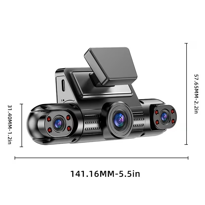 AXH DVR DUAL Dash CAM with 4 Cameras  