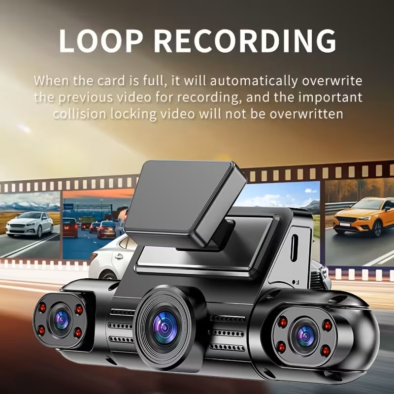 AXH DVR DUAL Dash CAM with 4 Cameras  