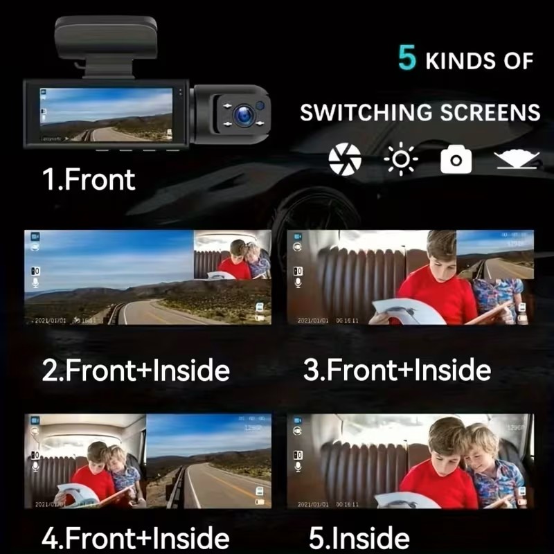 CAR DVR DUAL Dash CAMERA VIDEO 