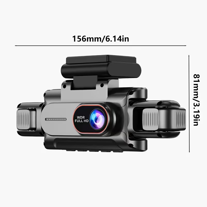 BCUOZ 4-Lens WIFI 360° Dashcam