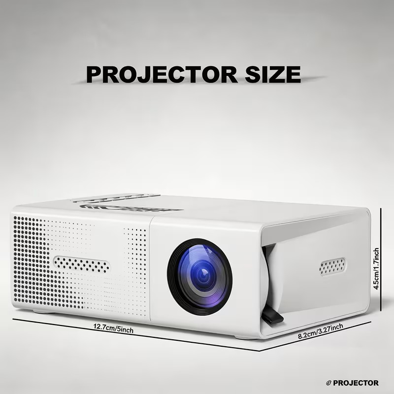 Indoor Mini Projector with black remote 