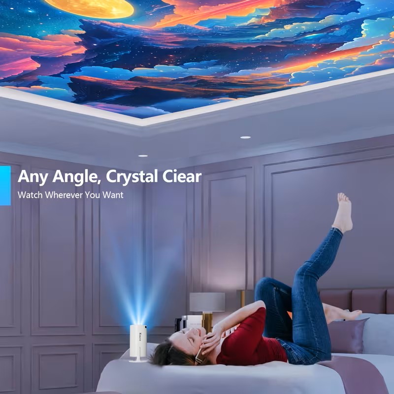 Smart Portable Projector, Wireless/support1080P/Native 720P
