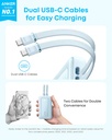 Anker Zolo Power Bank 20,000mAh 30W High-Speed Portable Charger with Built-in USB-C and Lighting  Cable