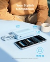 Anker Zolo Power Bank 20,000mAh 30W High-Speed Portable Charger with Built-in USB-C and Lighting  Cable