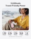 Anker Portable Charger, 10,000mAh 30W Power Bank, USB-C in and Out Fast Charging Battery Pack black