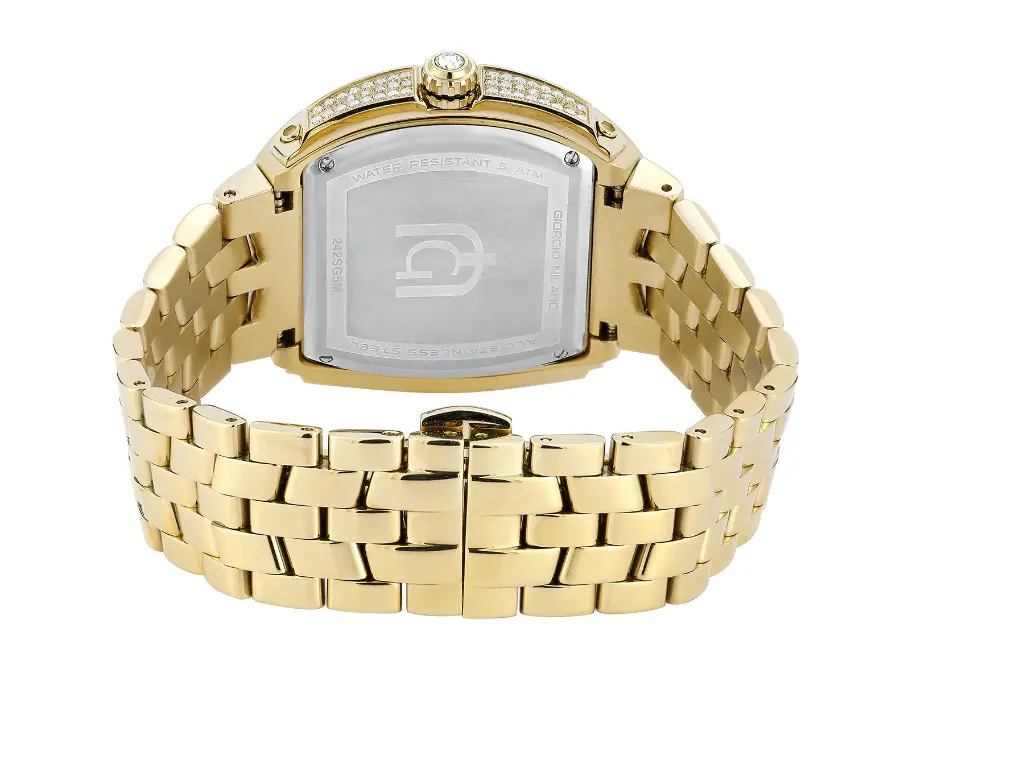 Giorgio Milano IP Gold case with Stone Bezel REGINA 242SG5M