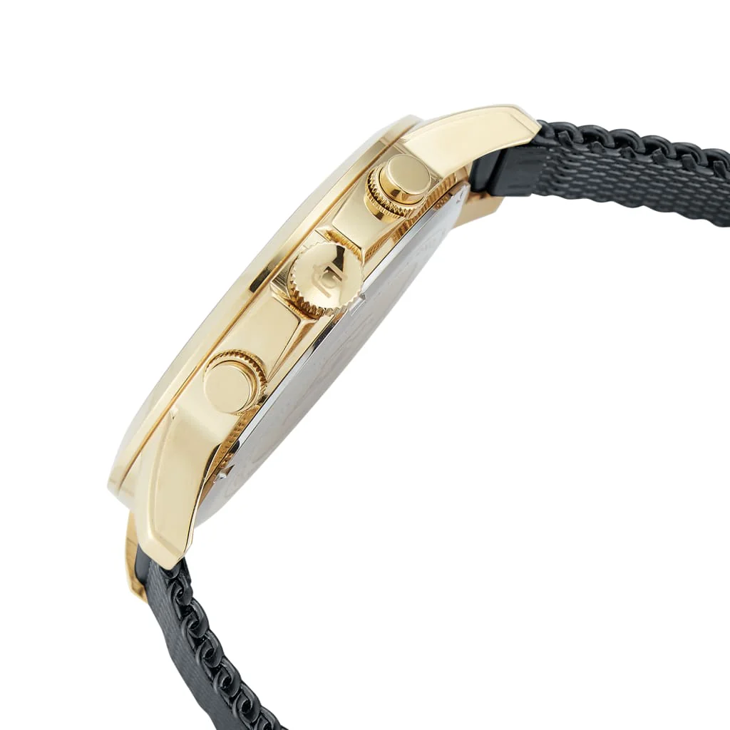 Giorgio Milano round IPG Stainless Steel case with Black dial Black Mesh band 224SBK3