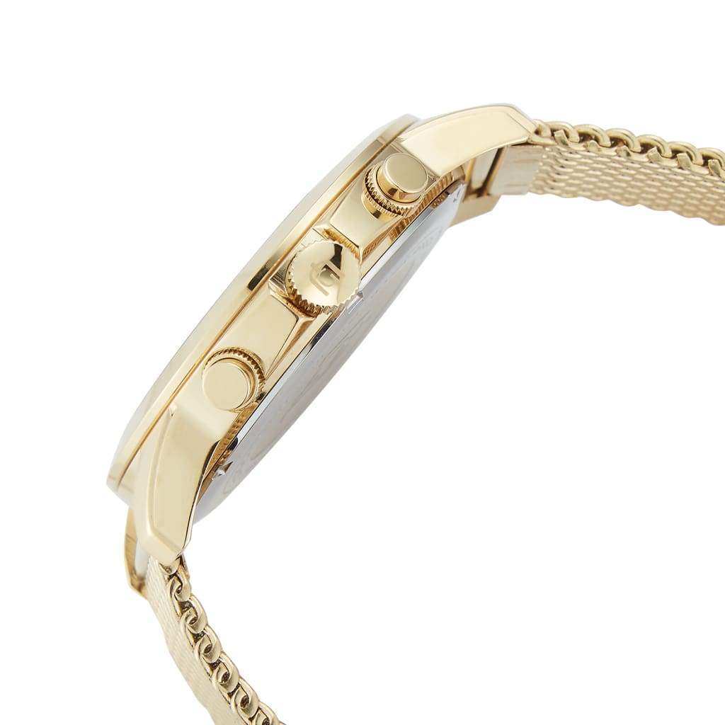 Giorgio Milano Men round IPG Stainless Steel case with Red dial Gold Mesh band 224SG14