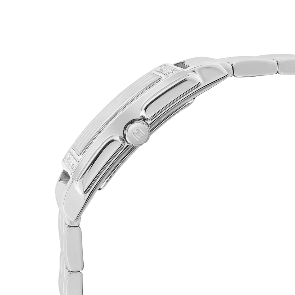 Giorgio Milano Women Square Watch with Silver Brushed dial and Stainless Steel Metal Bracelet 221ST2 CARINA 