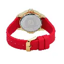 Giorgio Milano Women Round IPG Watch with Stone bezel Silver dial and RED Silicone Strap 241SG21322 EVE 