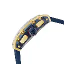 Giorgio Milano Men Gold and Blue Watch Chrono with date BLUE rubber strap 233SGBL421 MAESTRO