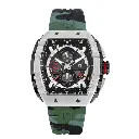 Giorgio Milano Men Stainless Steel and IP Green Watch Chrono with date Green Camouflage rubber strap 233SGR325 MAESTRO 