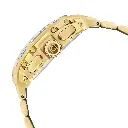 Giorgio Milano Men IP Gold Stainless Steel Watch Chrono with date, Green Dial, IP Gold Metal Bracelet 233SG18M MAESTRO METAL 