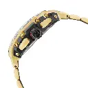 Giorgio Milano Men IP Gold and Black Stainless Steel Watch Chrono with date, Black Dial, IP Gold Metal Bracelet 233SGBK03M MAESTRO METAL