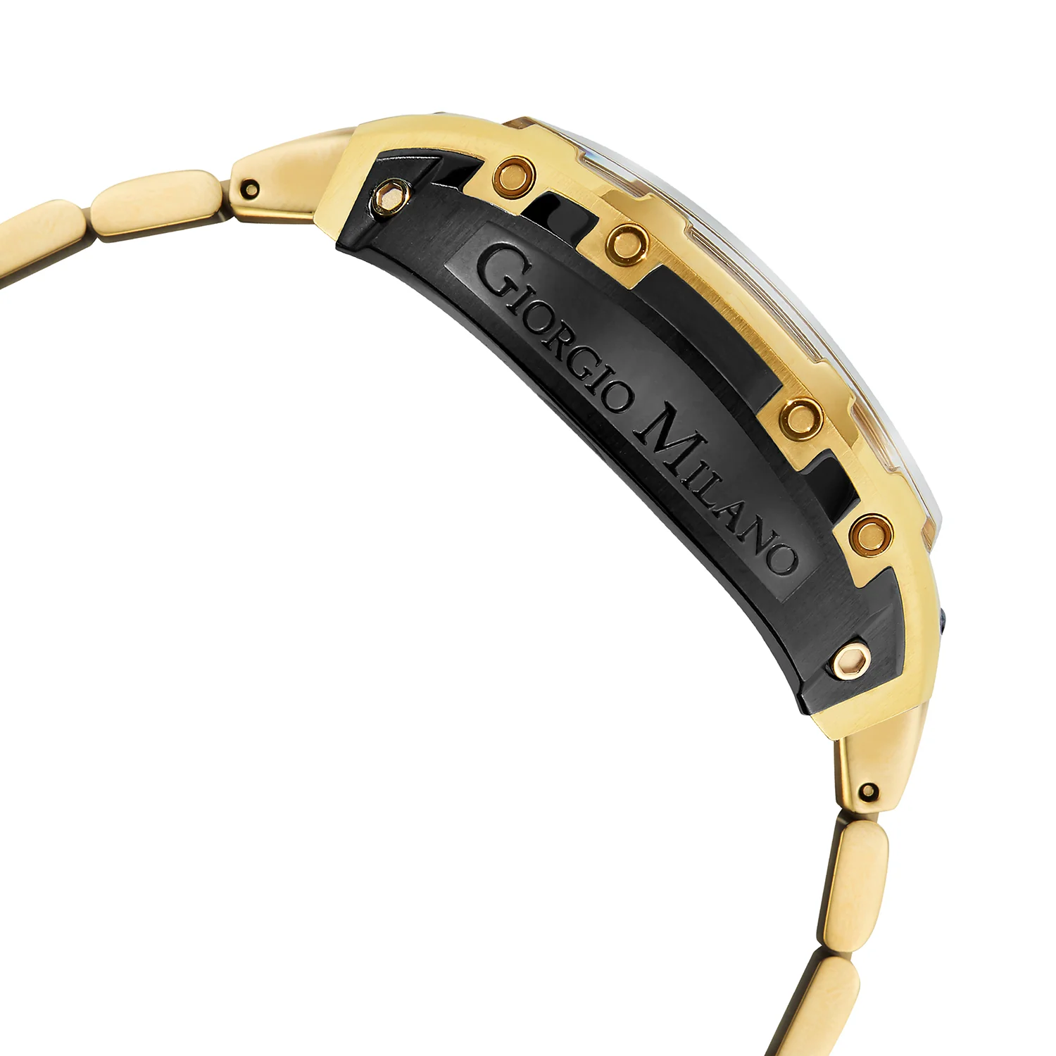 Giorgio Milano Men IP Gold and Black Stainless Steel Watch Chrono with date, Black Dial, IP Gold Metal Bracelet 233SGBK03M MAESTRO METAL (copy)