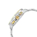 Giorgio Milano Men Square Chronograph date, IP Gold stainless steel 2 tone with Silver dial  TRENTO 235STG02