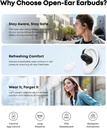 Soundcore V20i by Anker Open Ear Earbuds, Open Ear Headphones True Wireless