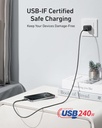Anker Nano USB C to USB C Cable, 240W Fast Charging Cable (6 ft, Black)