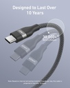 Anker Nano USB C to USB C Cable, 240W Fast Charging Cable (6 ft, Black)