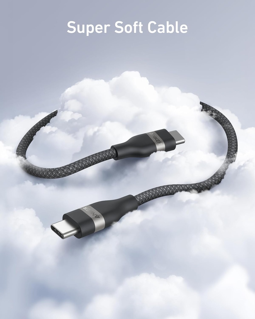 Anker Nano USB C to USB C Cable, 240W Fast Charging Cable (6 ft, Black)