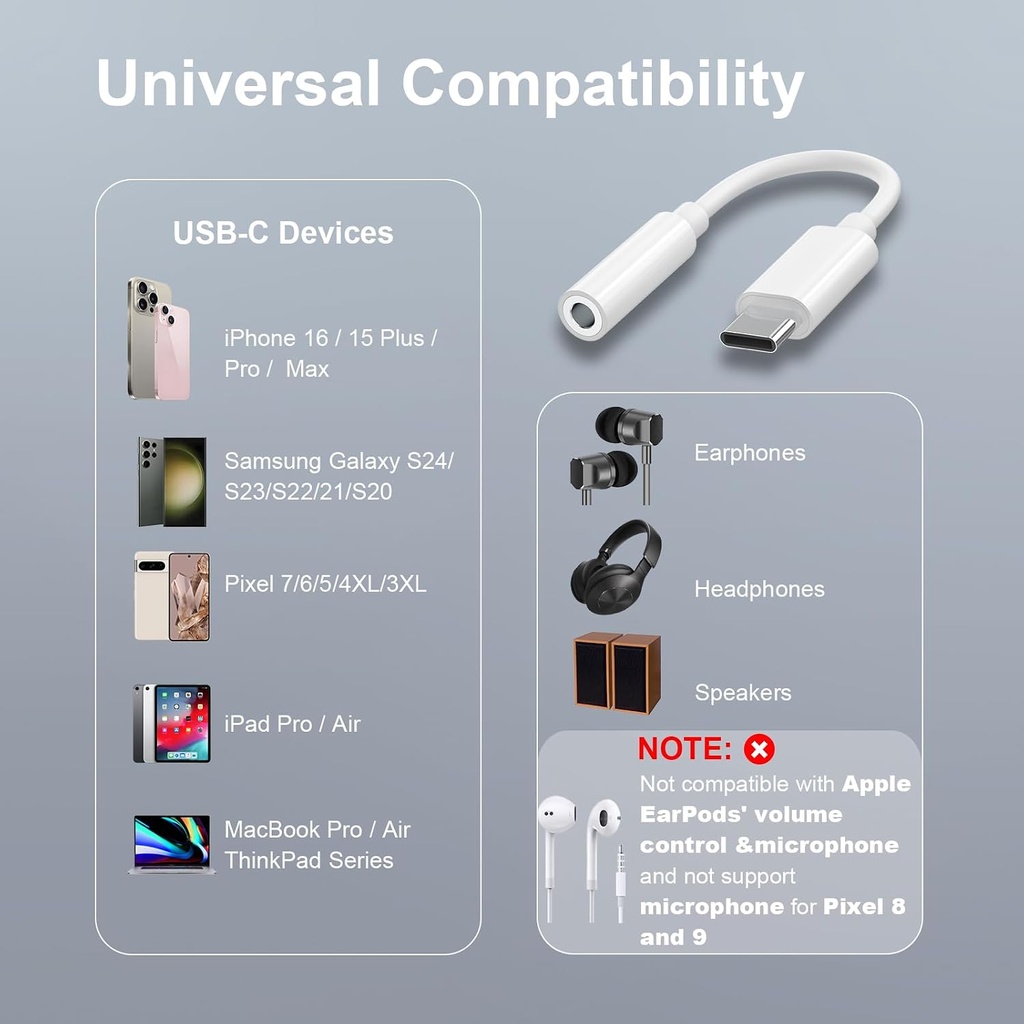 DUYASURS USBC-3.5MM HEADPHONE JACK ADAPTOR