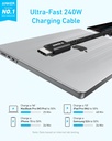Anker Zolo USB C to USB C Cable, 240W Fast Charging Cable (6 ft, Black) 