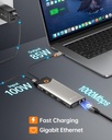 NOVOO USB C Docking Station Dual Monitor, 15 in 1 Laptop Docking Station 3 Monitors