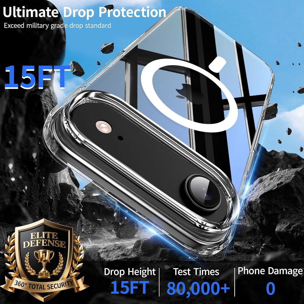 LWLFEKA Case iPhone 17 Air Clear Case with Privacy Screen Protector 