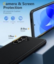 FNTCASE for Samsung Galaxy S25 FE Case: Shockproof Protective Non Slip | With Screen Protector, Shockproof Drop Protection, Matte Textured Protective Cell Phone Cover, for Daily Use, Black