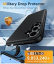 FNTCASE for Samsung Galaxy S25 FE Case: Shockproof Protective Non Slip | With Screen Protector, Shockproof Drop Protection, Matte Textured Protective Cell Phone Cover, for Daily Use, Black