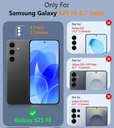 FNTCASE for Samsung Galaxy S25 FE Case: Shockproof Protective Non Slip | With Screen Protector, Shockproof Drop Protection, Matte Textured Protective Cell Phone Cover, for Daily Use, Black