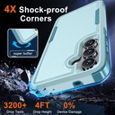 RMOCR for Samsung Galaxy S25 FE Case,Military Grade Phone Cover,Mint Green | Heavy Duty Shockproof Case, with Screen Protector+Camera Lens Cover+Wrist...