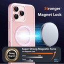 Magnetic Case for iPhone 13 Pro Max Phone Case with Privacy Screen Protector 2X,Compatible with MagSafe,Invisible Kickstand [20FT Protection],Translucent Matte Shockproof Cover for 13 ProMax,Black