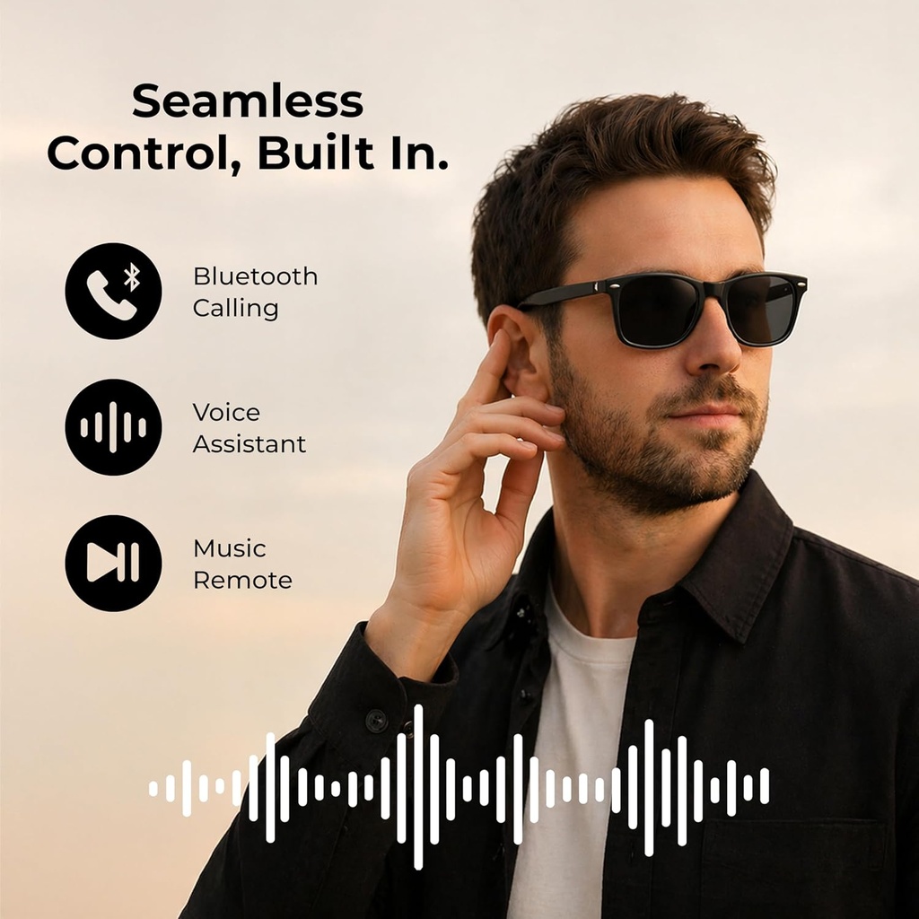 iTouch Aura Wearables Smart Glasses .Tortoise Wayfarer/Gradient 
