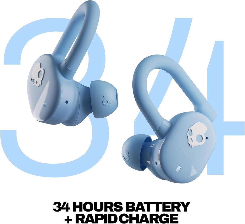 Skullcandy Push Play Active Wireless Earbuds - Preppy Blue