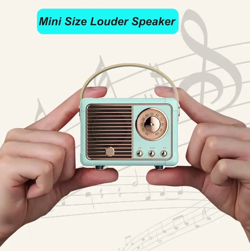 QFX RETRO RADIO RECHARGEABLE PORTABLE SPEAKER 