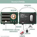 QFX RETRO RADIO RECHARGEABLE PORTABLE SPEAKER 